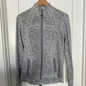 Lululemon Athletica Gray Athletic Sweatshirt with High Collar